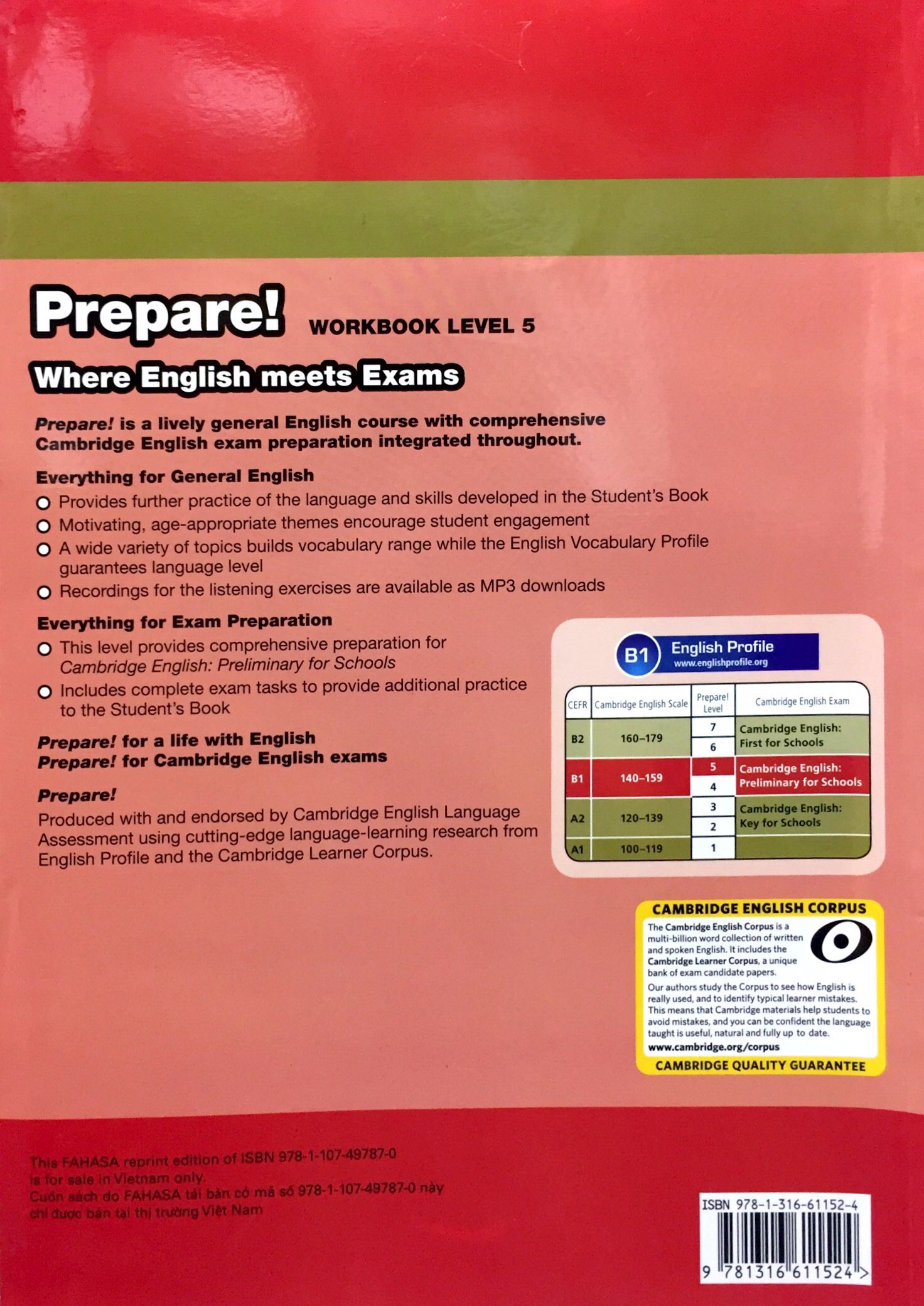 Cambridge English Prepare! Level 5 Workbook With Audio - FAHASA Reprint