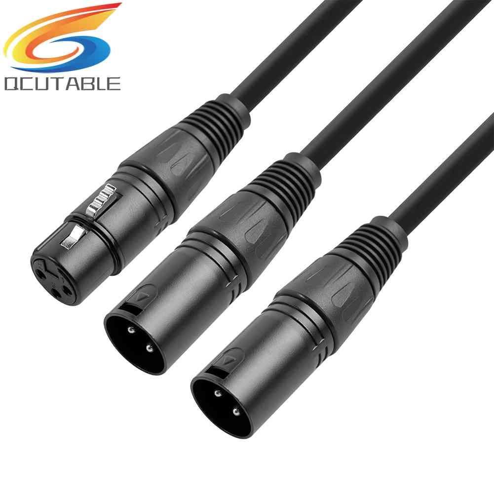 Cáp Chia 3 Pin XLR Sang XLR KéP HìNh Chữ Y 50cm - MàU Đen