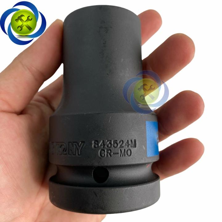Tuýp 24mm 1 inch Kingtony 843524M loại dài 6 cạnh màu đen