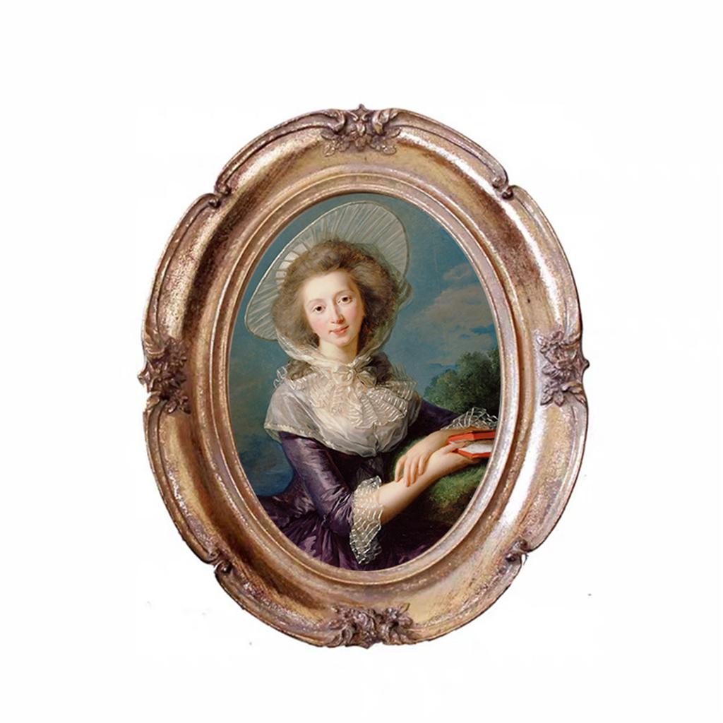 Resin Photo Frame Oval Antique Frames for Wedding Gifts Home Decor