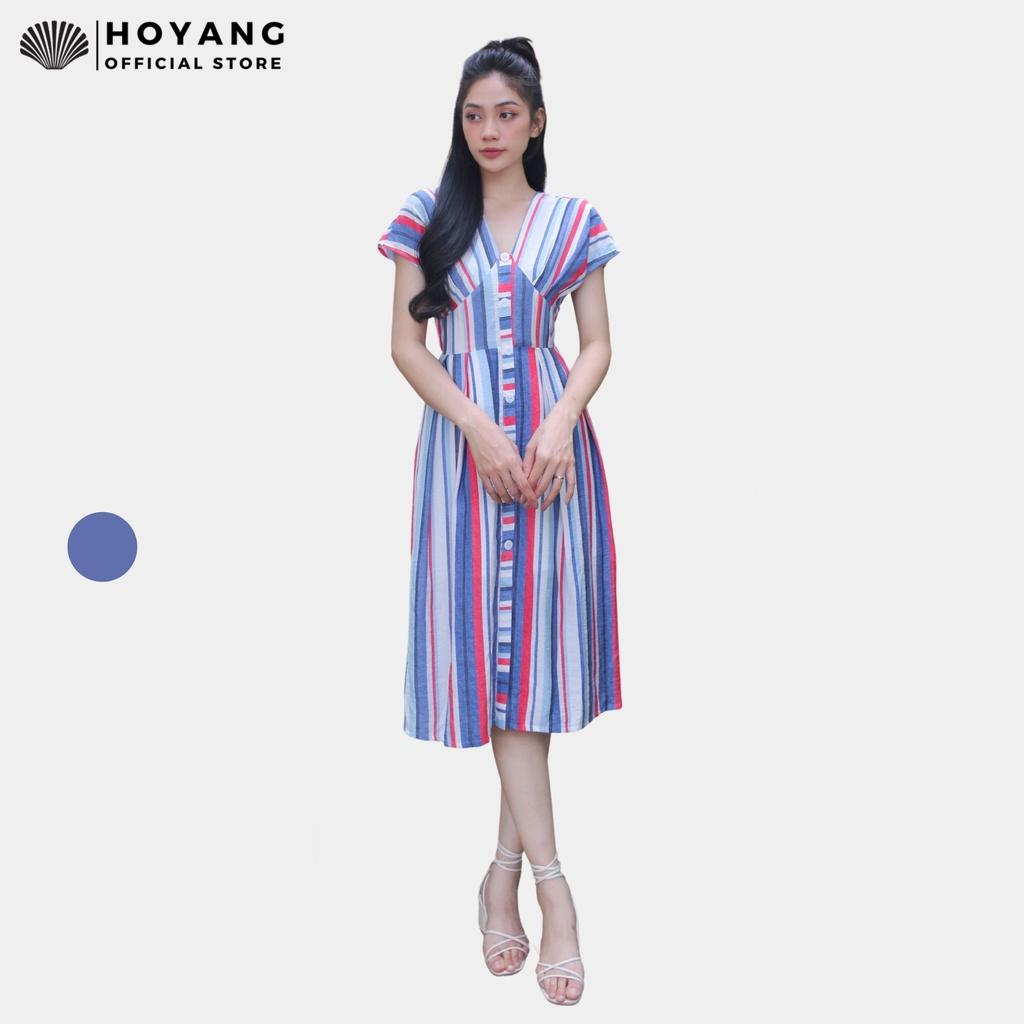 Đầm Kẻ Sọc Dáng Suông Thanh Tú HOYANG D97