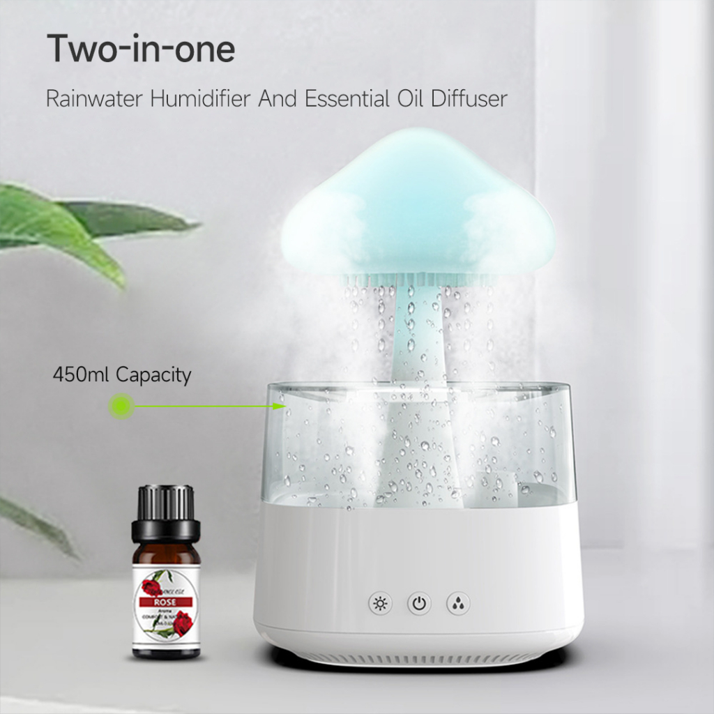 Máy Phun Sương Tạo Ẩm Xiaomi Youpin Có Đèn Ban Đêm Nhiều Màu Sắc Âm Thanh Hỗ Trợ Giấc Ngủ Hàng nhập khẩu