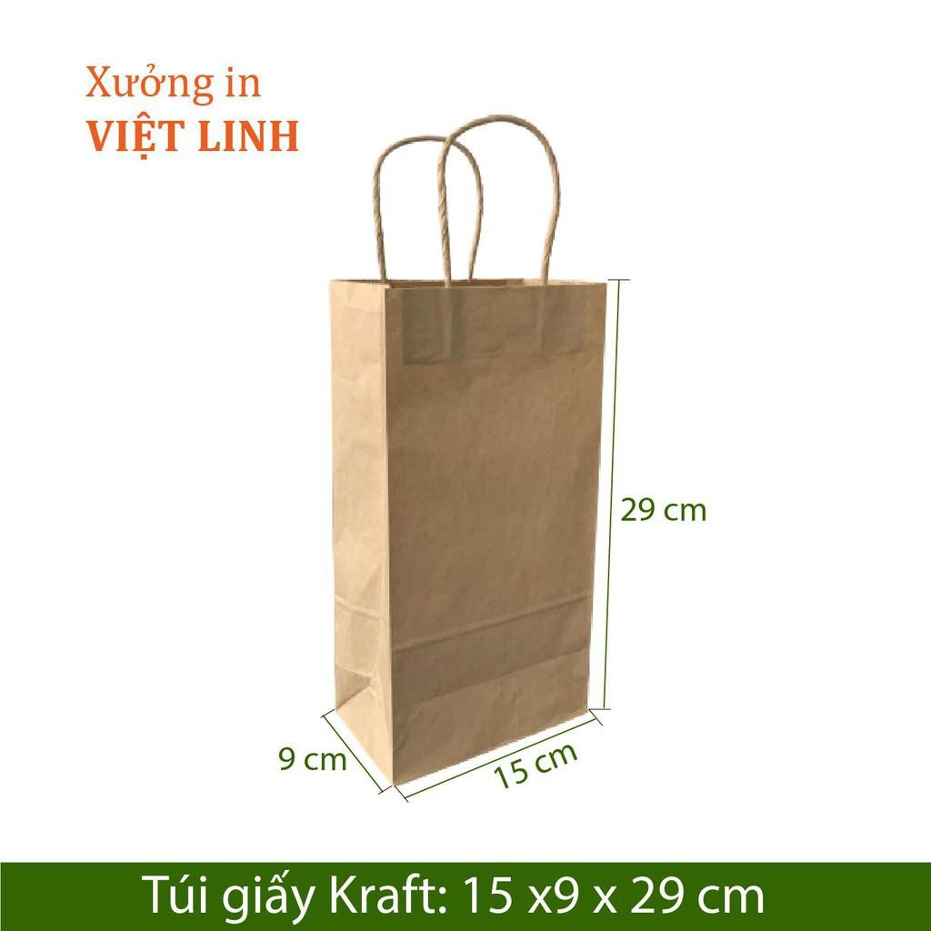 Túi Giấy Xi Măng Đựng Hàng Kích Thước ( DxRxC) 15x9x29 cm - Túi Giấy Kraft Cao Cấp