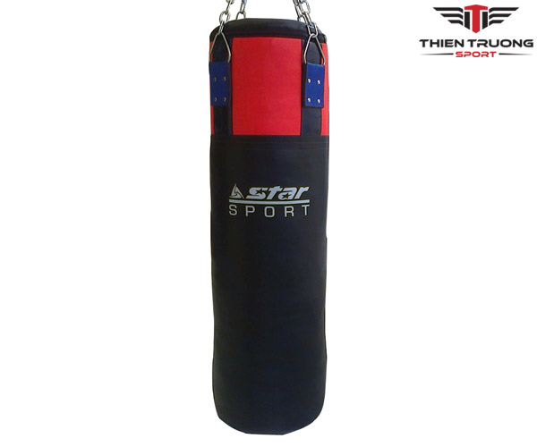 Bao đấm thể thao nhồi vải vụn kèm xích treo, kích thước 80cm đường kính 25cm phù hợp sử dụng để tập võ thuật hay tập thể lực tại nhà