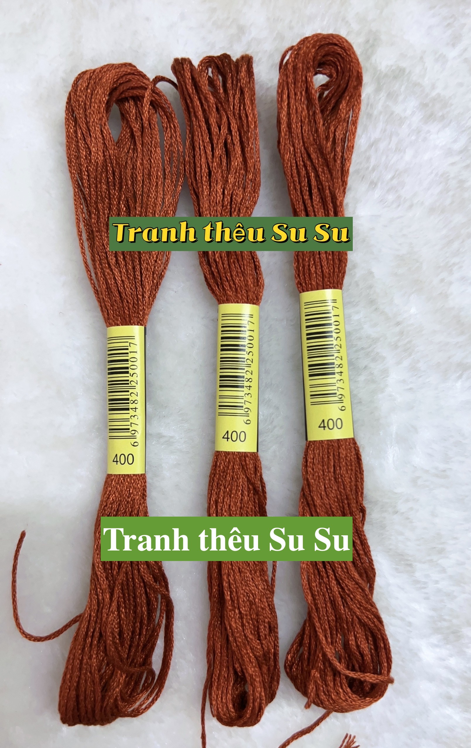 Chỉ cotton thêu tranh chữ thập theo mã DMC, mã 400 đến 498