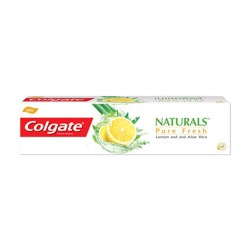 Bộ 2 Kem Đánh Răng Colgate Naturals Pure Fresh Lemon &amp; Aloe Vera 180g Chanh &amp; Nha Đam cho hơi thở thơm mát siêu giá tiết kiệm