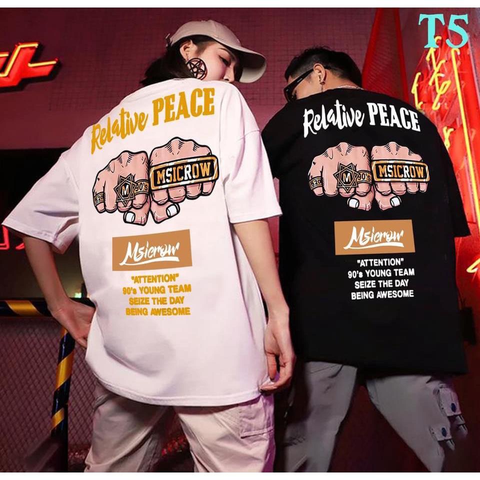 ÁO THUN NAM NỮ COTON BÀN TAY REALITY PEACE