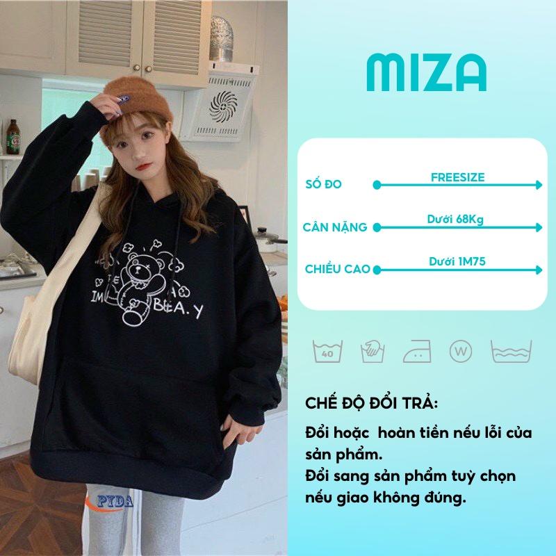 Áo hoodie nữ nam unisex cặp đôi local brand nỉ ngoại cao cấp da cá form rộng có mũ ulzzang hàn quốc cute zip BEAR