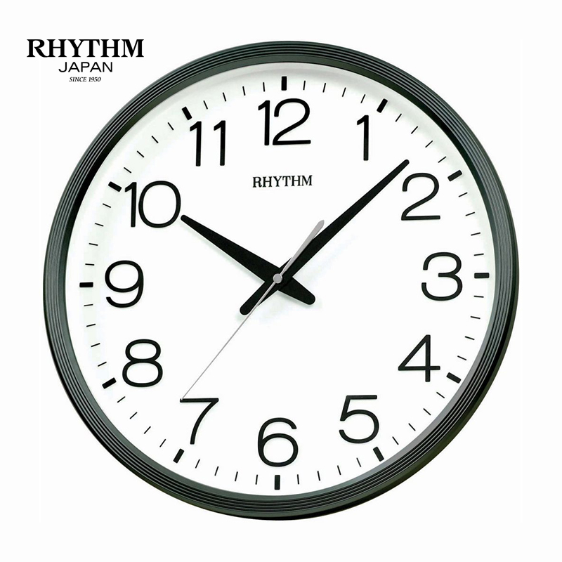 Đồng hồ treo tường Nhật Bản Rhythm CMG494NR02, Kích thước 36.0 x 4.4cm, 855g ,Vỏ nhựa cao cấp, dùng PIN