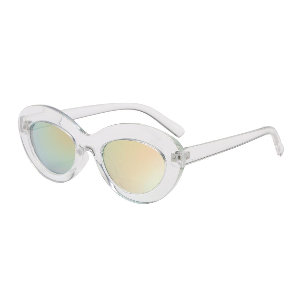 Vintage Anti-UV Oval Sunglasses Shades Plastic Frame Glasses Eyewear 01