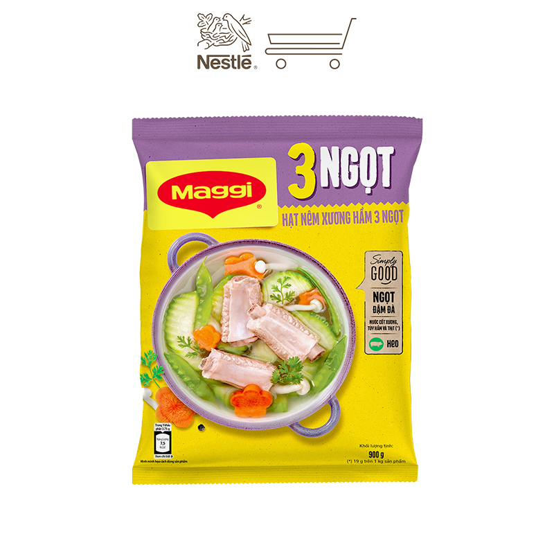 Hạt nêm MAGGI® Xương Hầm 3 ngọt Heo gói 900g