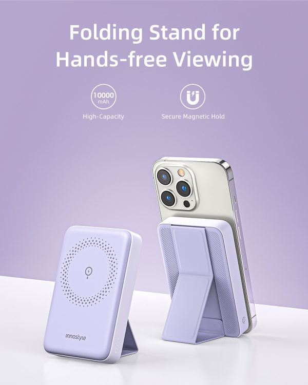 SẠC DỰ PHÒNG INNOSTYLE POWERMAG 15W 2 IN 1 STAND 10000 MAH PD 20W _HÀNG CHÍNH HÃNG