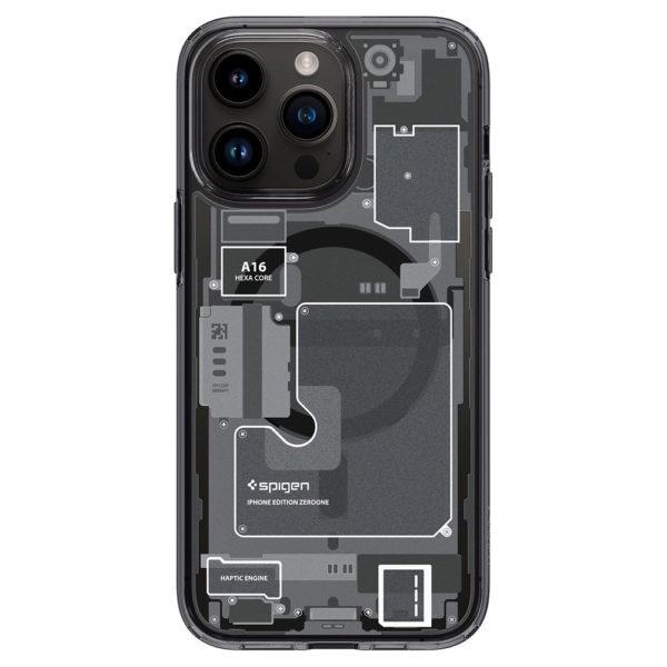 Ốp lưng SPIGEN Ultra Hybrid Zero One for iPhone 14 Pro/ 14 Pro Max hoạ tiết in lên các bảng mạch bên trong điện thoại Hàng Chính Hãng