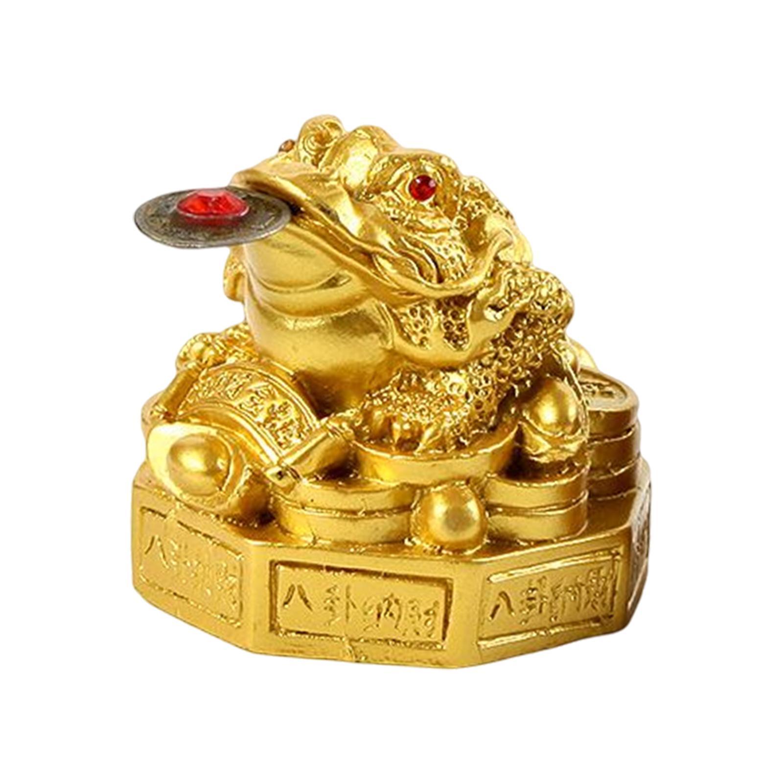 2Pcs Lucky Charm Wealth Frog Lucky Money Frogs for Tabletop Gifts Decor