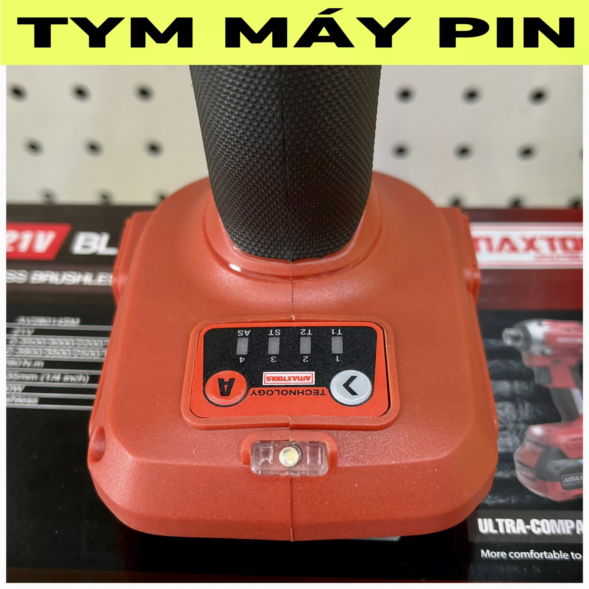 Thân Máy bắt vít búa pin 21V Amaxtools AV28014SM – chưa pin sạc.