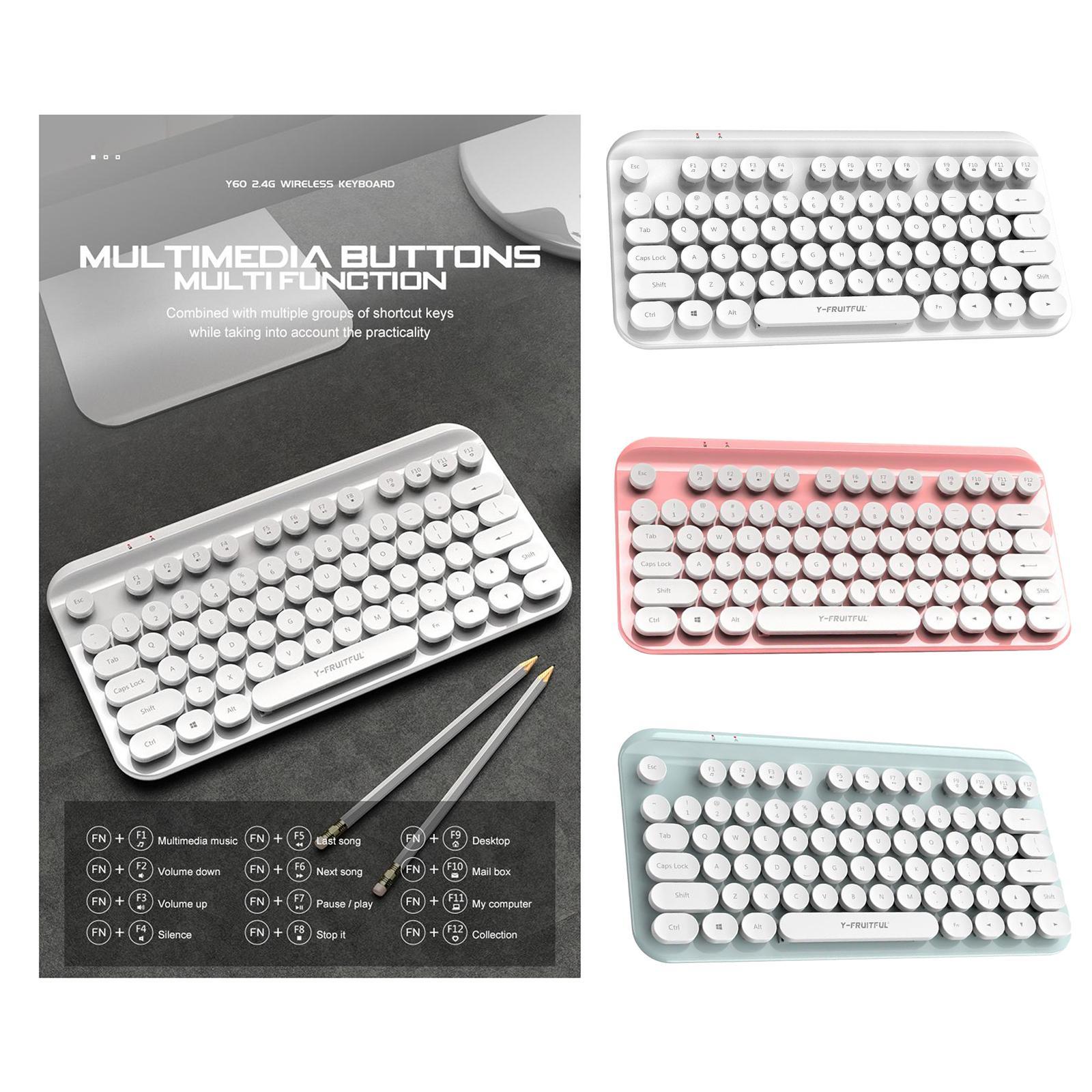 Portable Mini Multifunction Wireless Bluetooth Keyboard for Laptop - white,
