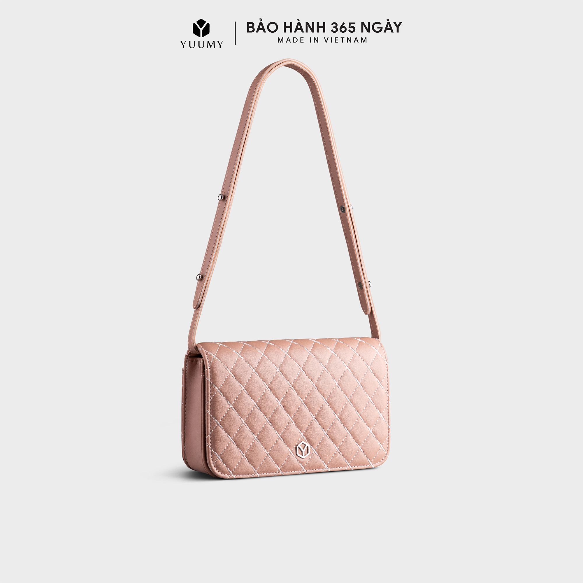 Túi Đeo Chéo Da Nữ Đeo Vai Mini Basic Yuumy Seasand Yn163 - Hồng Đất