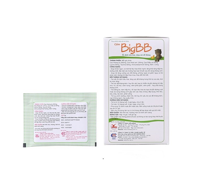 Cốm BigBB giúp trẻ ăn ngon, tăng sức đề kháng