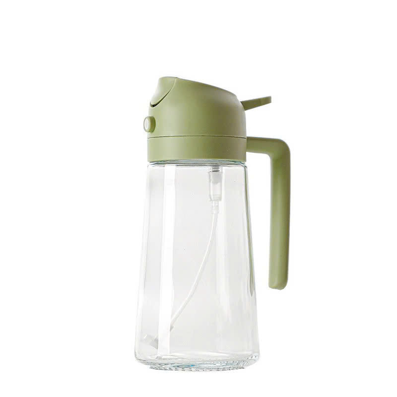 Bình Đựng Dầu Với Nắp Mở Tự Động Bình xịt dầu ăn 600ml siêu tiện ích 2in1 (có thể rót và xịt). hàng chính hãng - Giao Màu Ngẫu Nhiên - HŨ LỌ ĐỰNG GIA VỊ