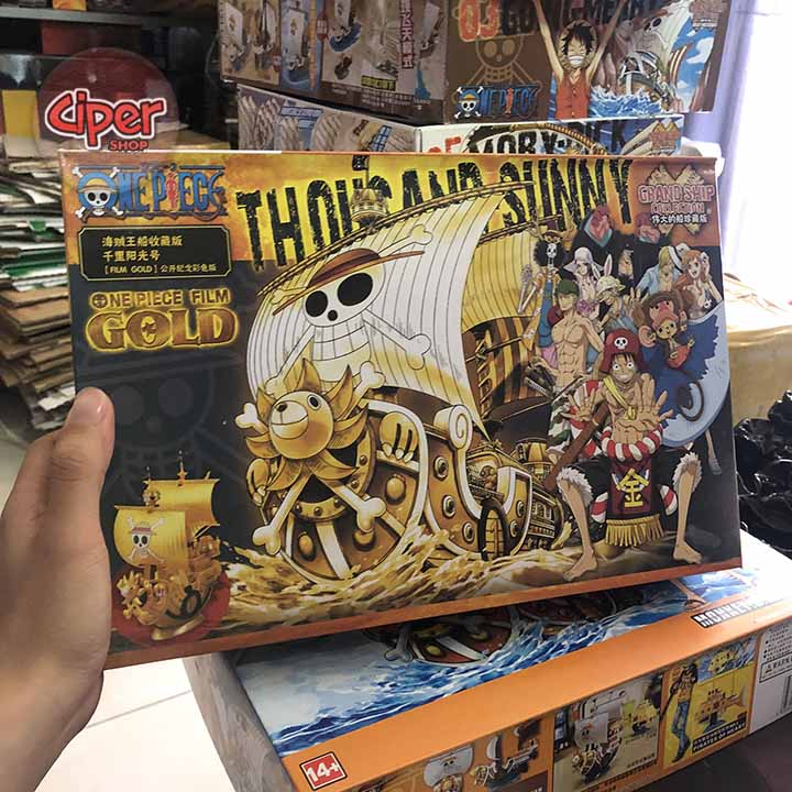 Mô hình thuyền Thousand Sunny Gold - mô hình thuyền Đảo hải tặc