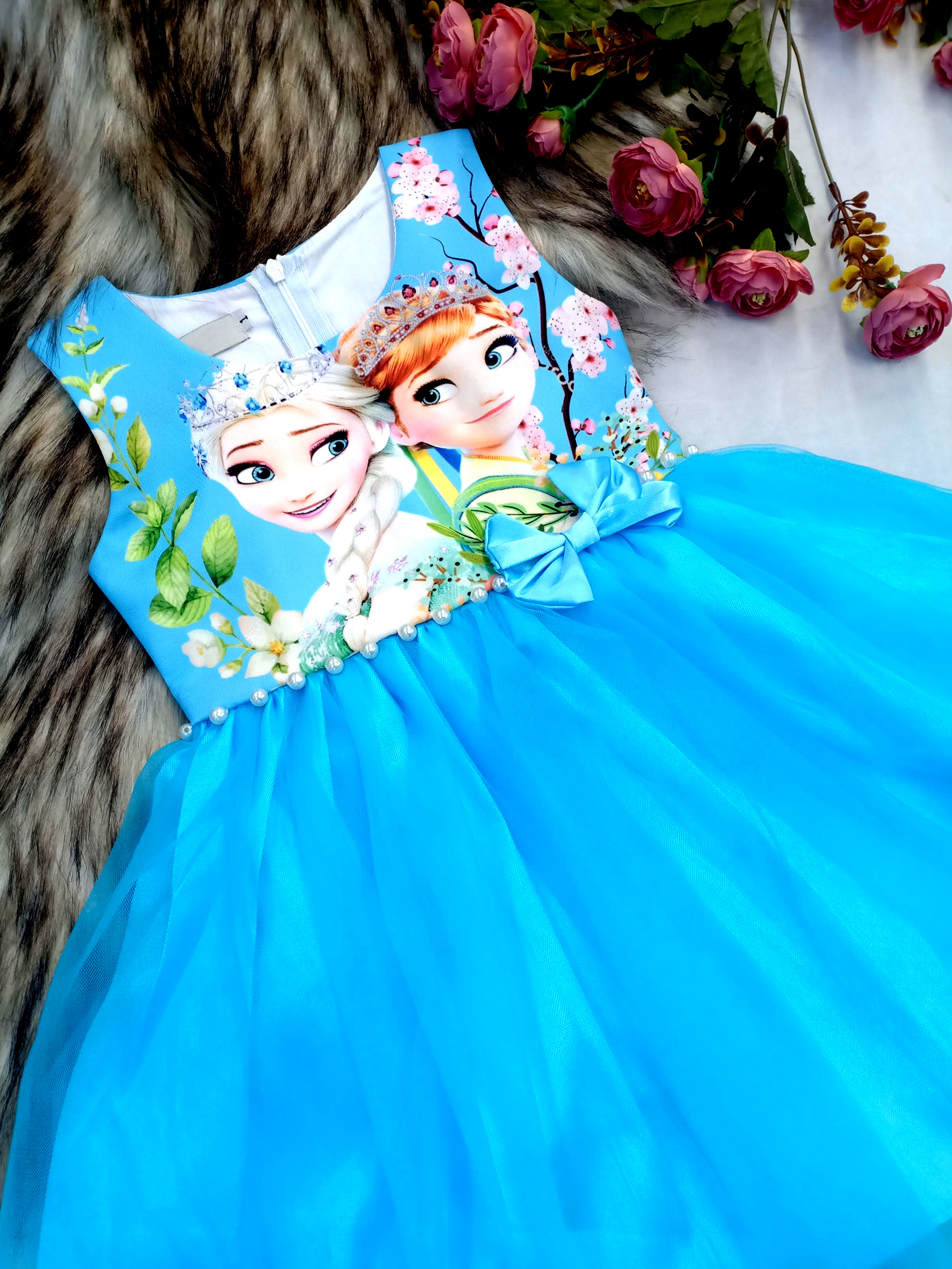 Đầm công chúa Elsa cao cấp 4 lớp