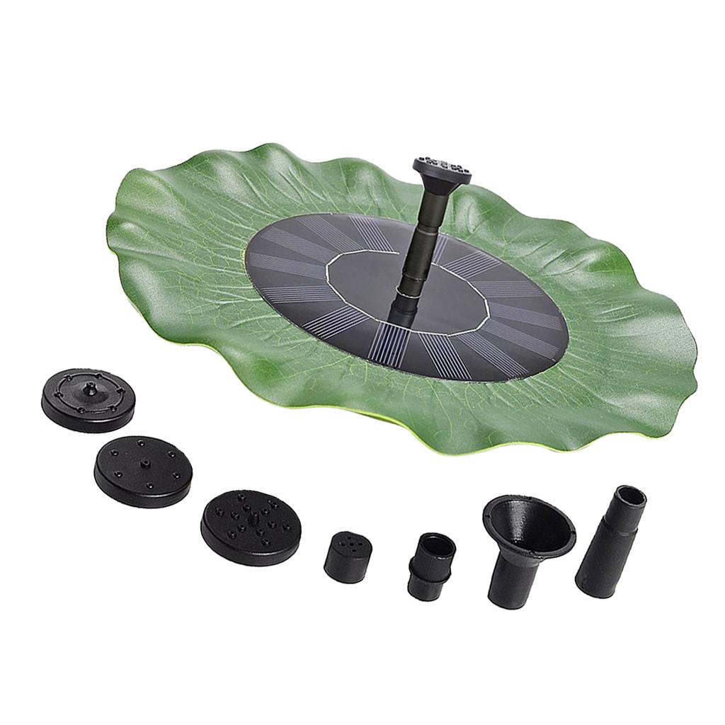 3 Types Floating Solar Powered Fountain Pond Water Pump Garden Bird Bath Tank Decor