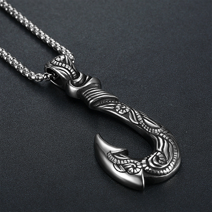 Dây chuyền titan kiểu móc câu Viking thời trang MDC231 Không đen không gỉ sét