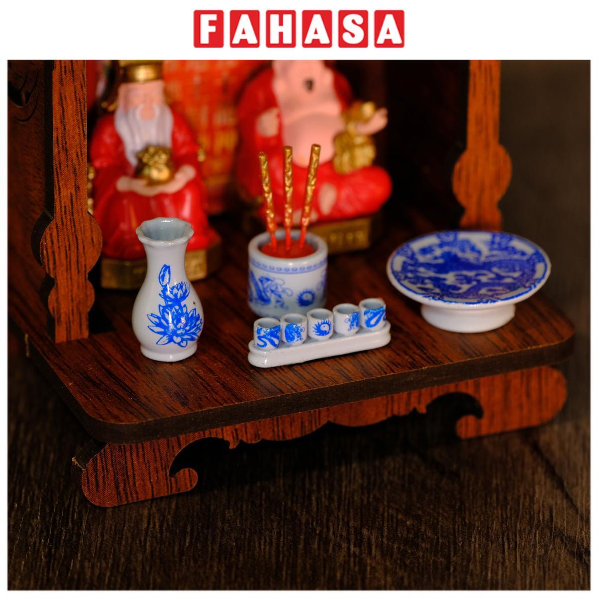 Mô Hình DIY - Bàn Thờ Thần Tài Thổ Địa - Song Long Chầu Nguyệt - Manihum BTN-01