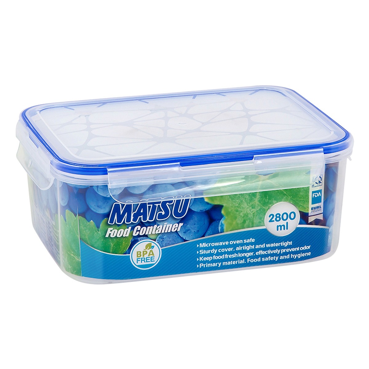 Hộp Thực Phẩm CN Matsu 2800ml Duy Tân No.439 Trong Suốt Không Màu