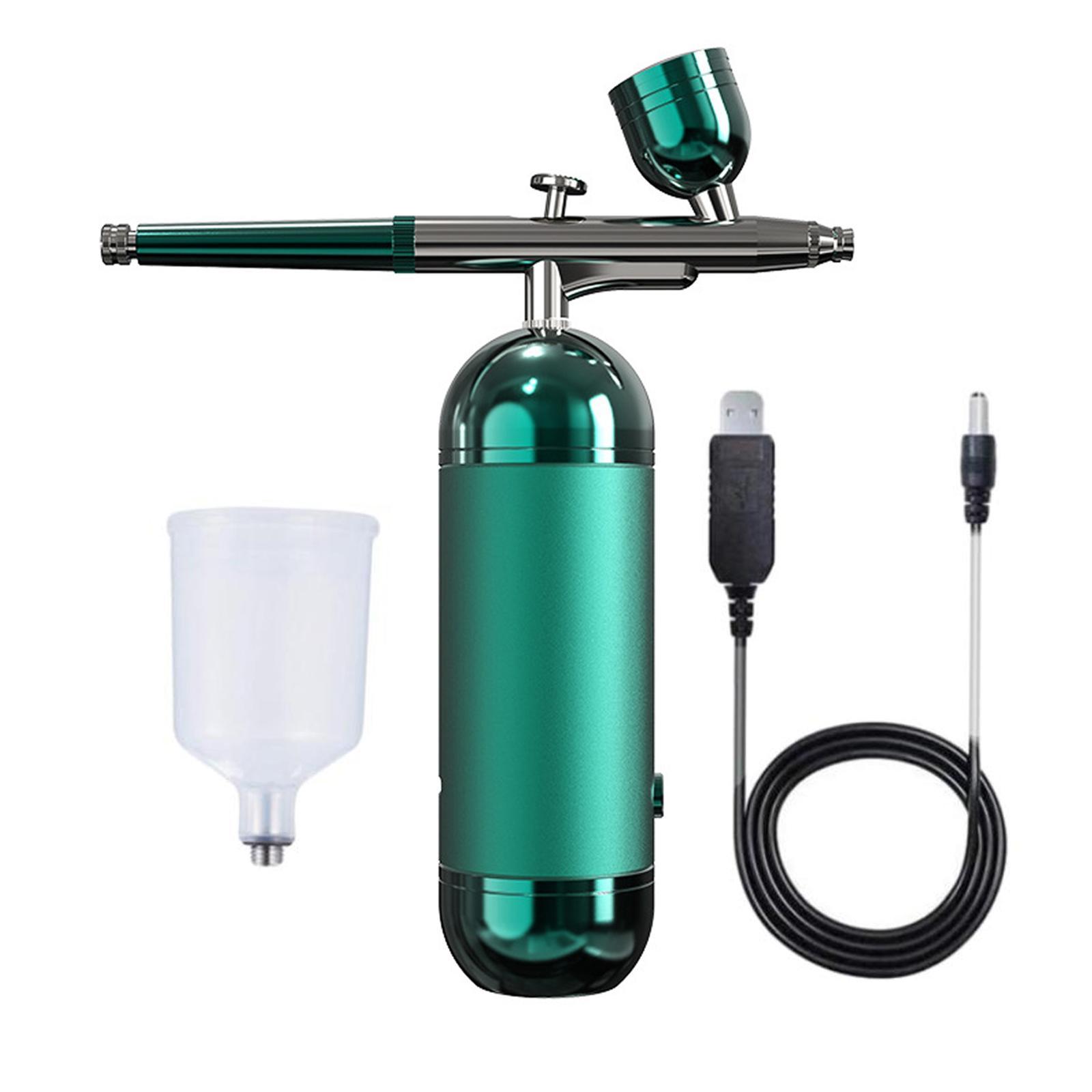 Handheld Air Brush Set Accs Portable for Makeup DIY Shoes Nail Art , Gold