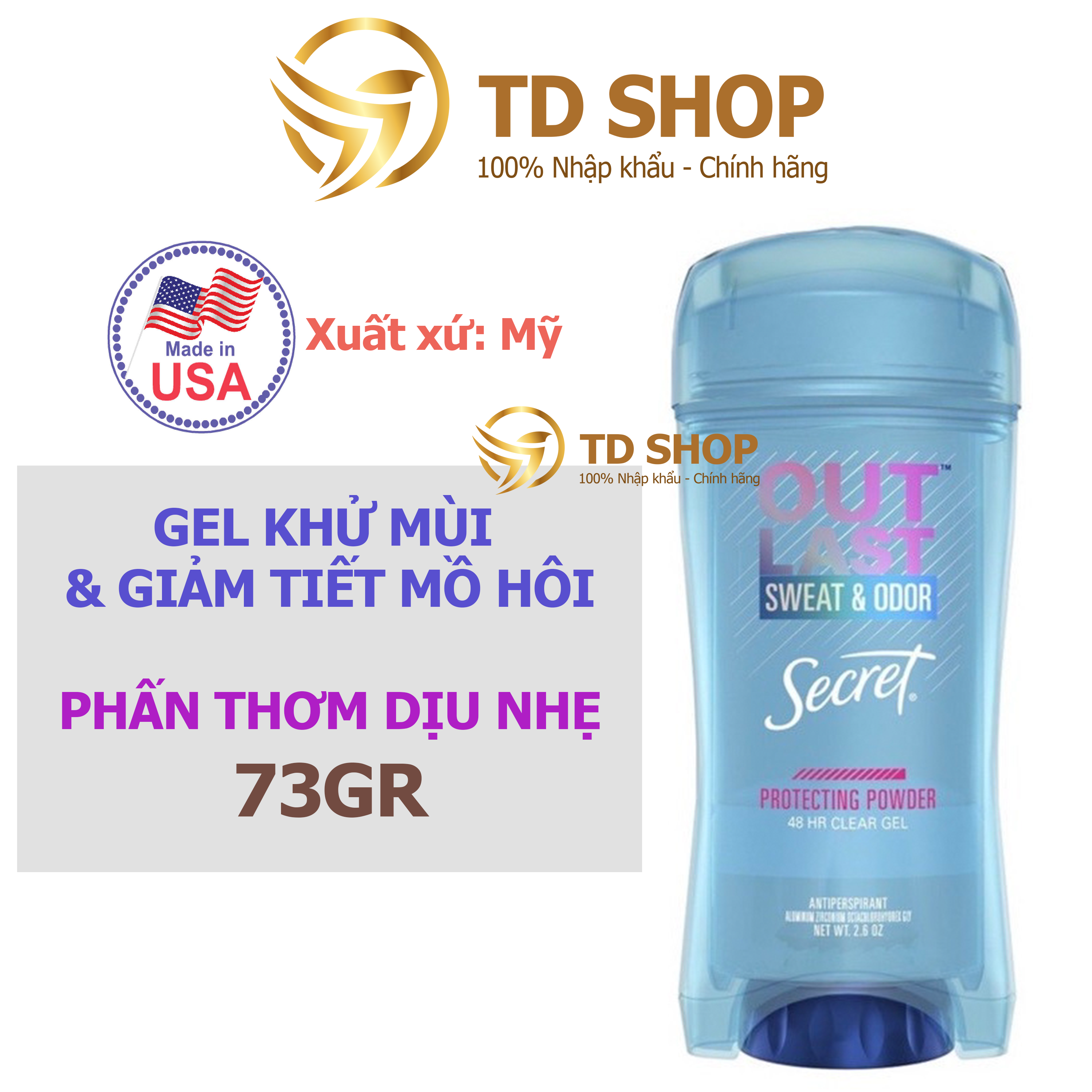 Lăn Khử Mùi Secret Clear Gel 73g