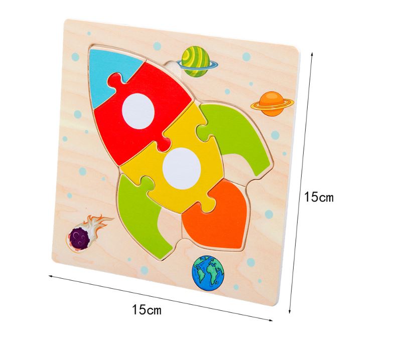 Đồ chơi trí tuệ - Combo 10 Bộ Tranh Ghép Gỗ Nổi - Children's Cartoon  Puzzle Board Toy (Giao ngẫu nhiên)