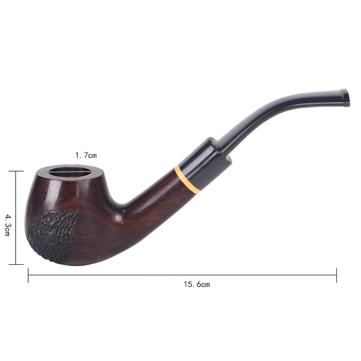 ( Tổng Hợp ) Tẩu gỗ mun khắc hoa văn và trơn cao cấp đủ loại - T0296