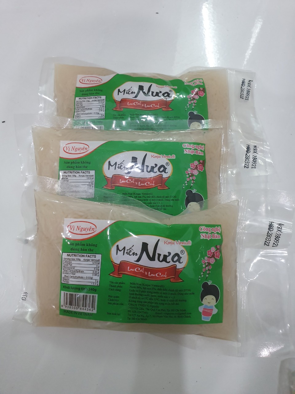 Miến Nưa Vị Nguyên 240Gram