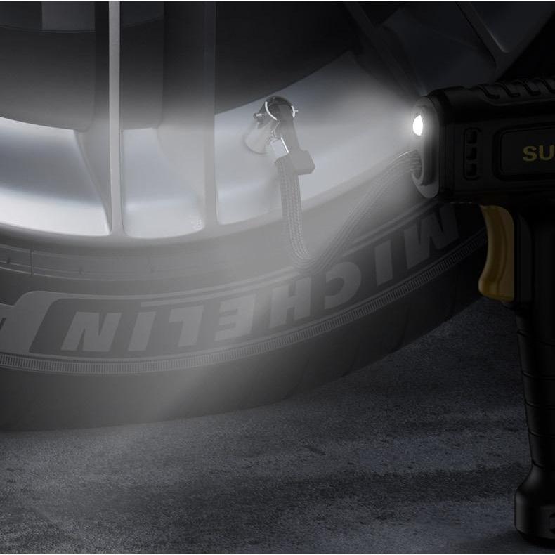 Máy Bơm Lốp Suitu St-5007 Cầm Tay Cho Xe Ô Tô , Xe Máy , Bơm Bóng , Phao Đa Năng Dùng Pin Sạc