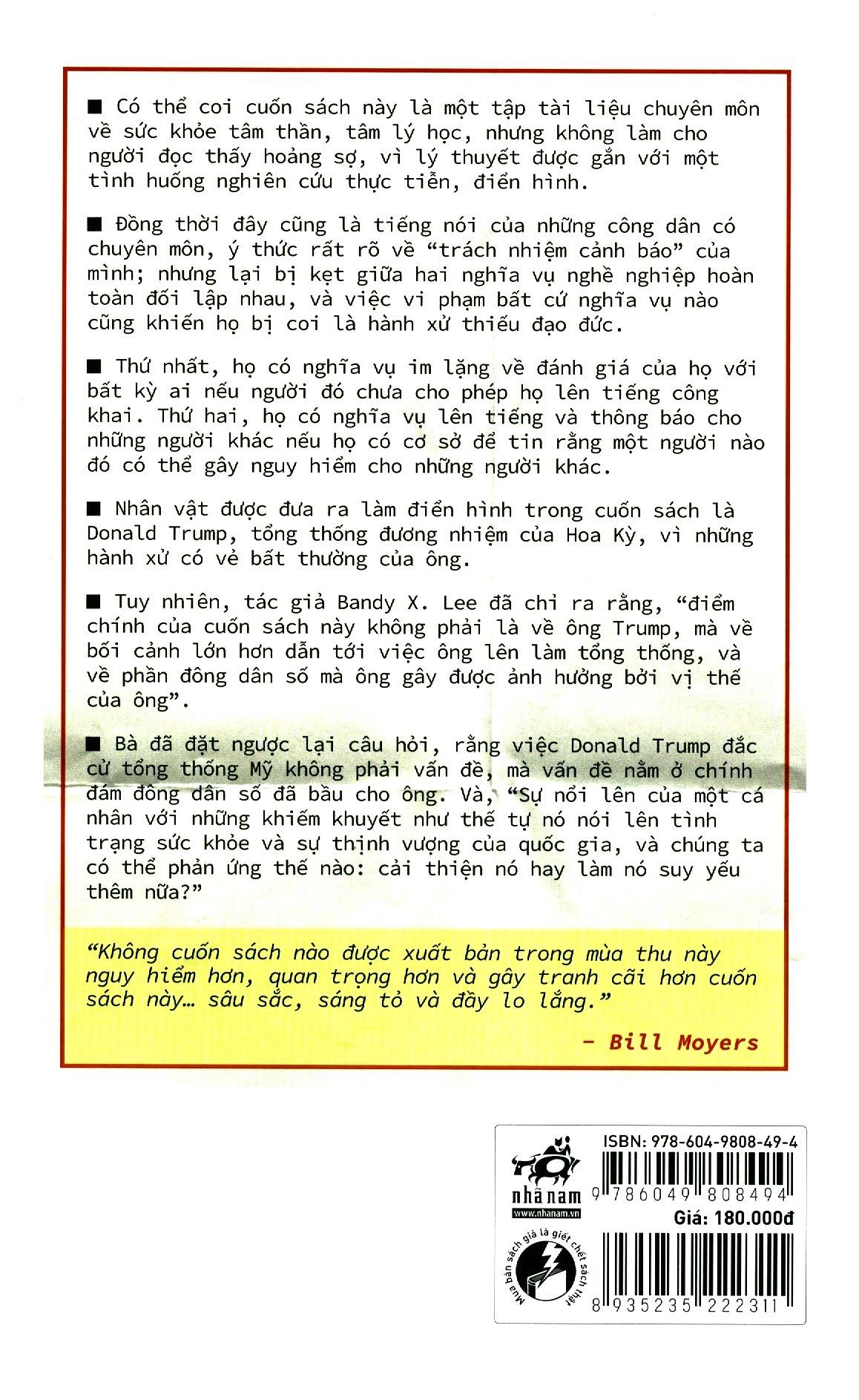 Sách Donald Trump Dưới Góc Nhìn Của Tâm Lý Học