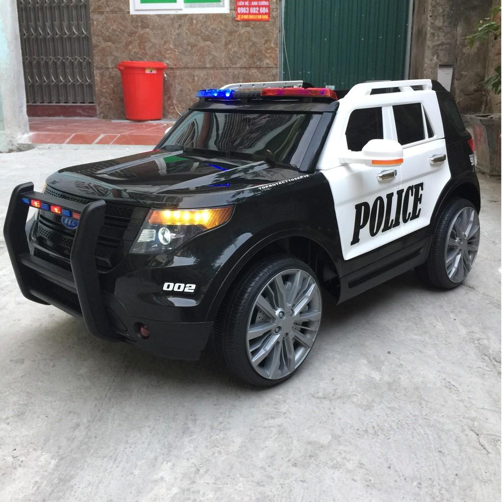 Ô tô điện trẻ em cảnh sát Model YH-811 (2 động cơ + 2 ghế) đèn nháy cảnh sát siêu khủng - DH STORE