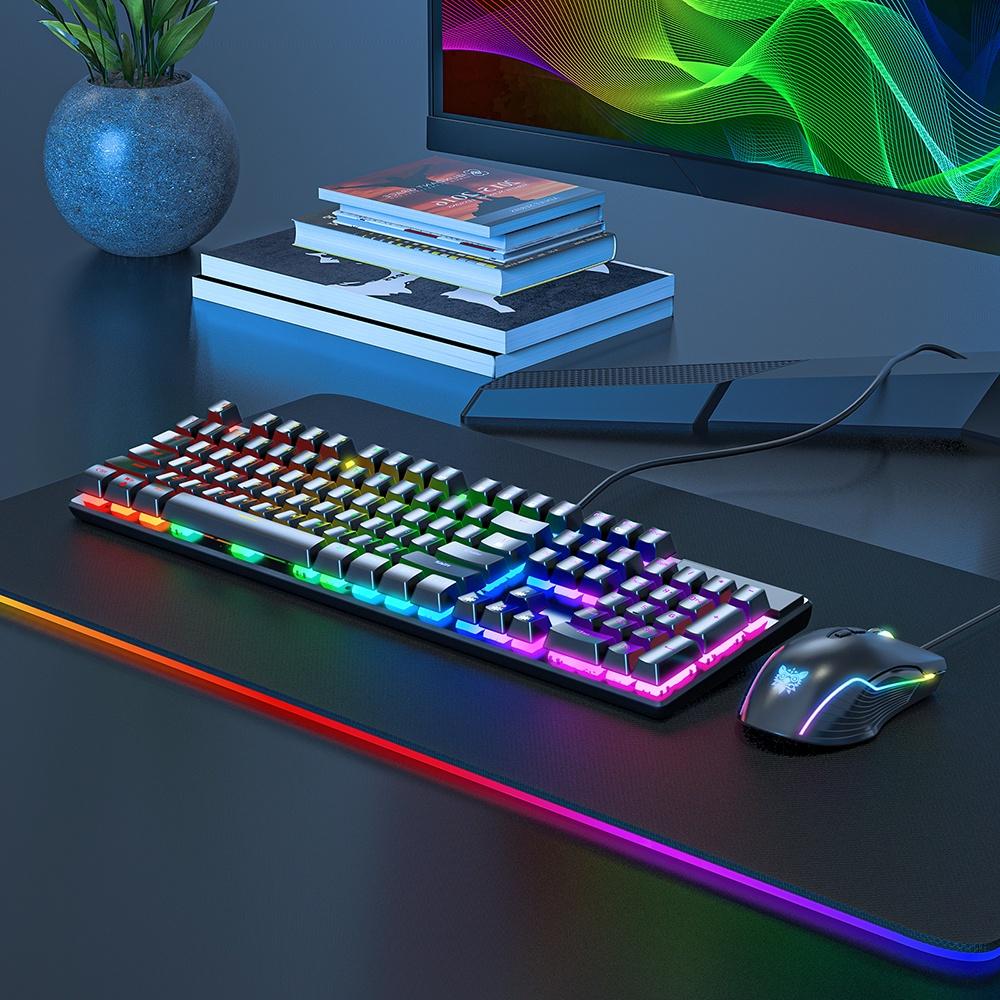 Bàn phím chơi game cơ học có dây G27 màu đen với đèn RGB