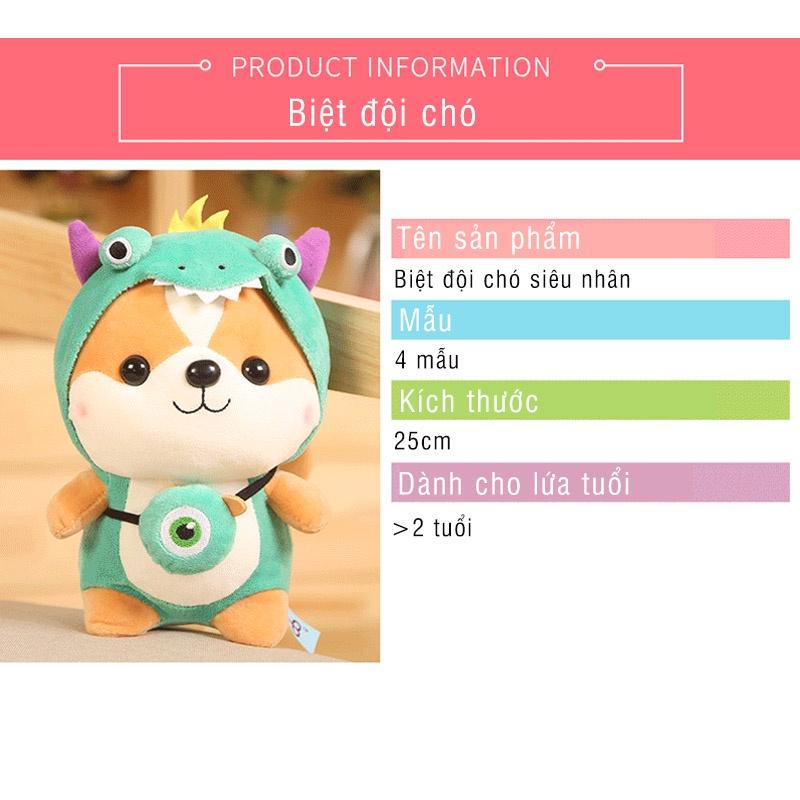 Đồ chơi cho bé chó bông shiba cosplay cute