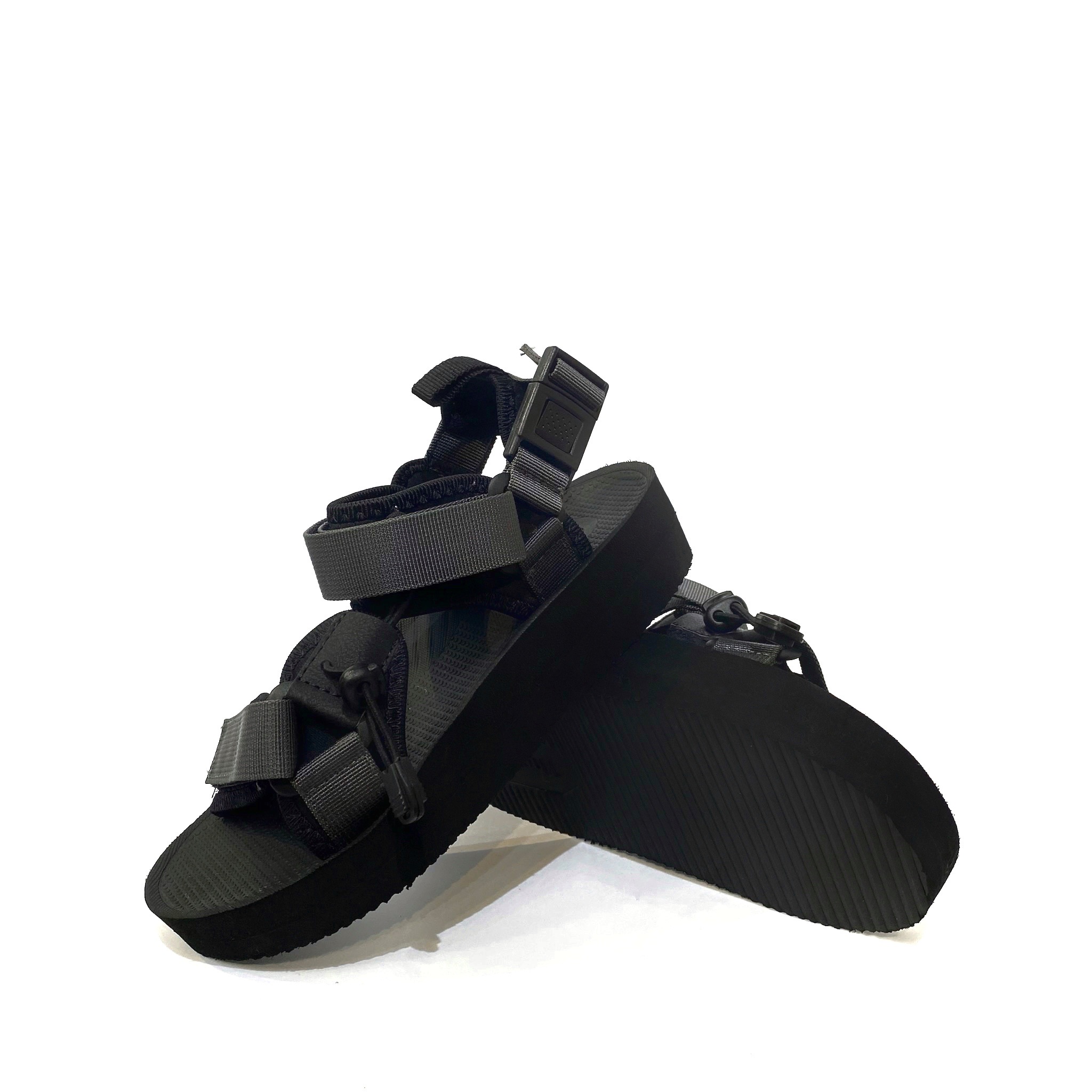 Giày Sandal Nữ The Bily 01W Quai Chéo Dây Rút - Màu Xám BL01WX