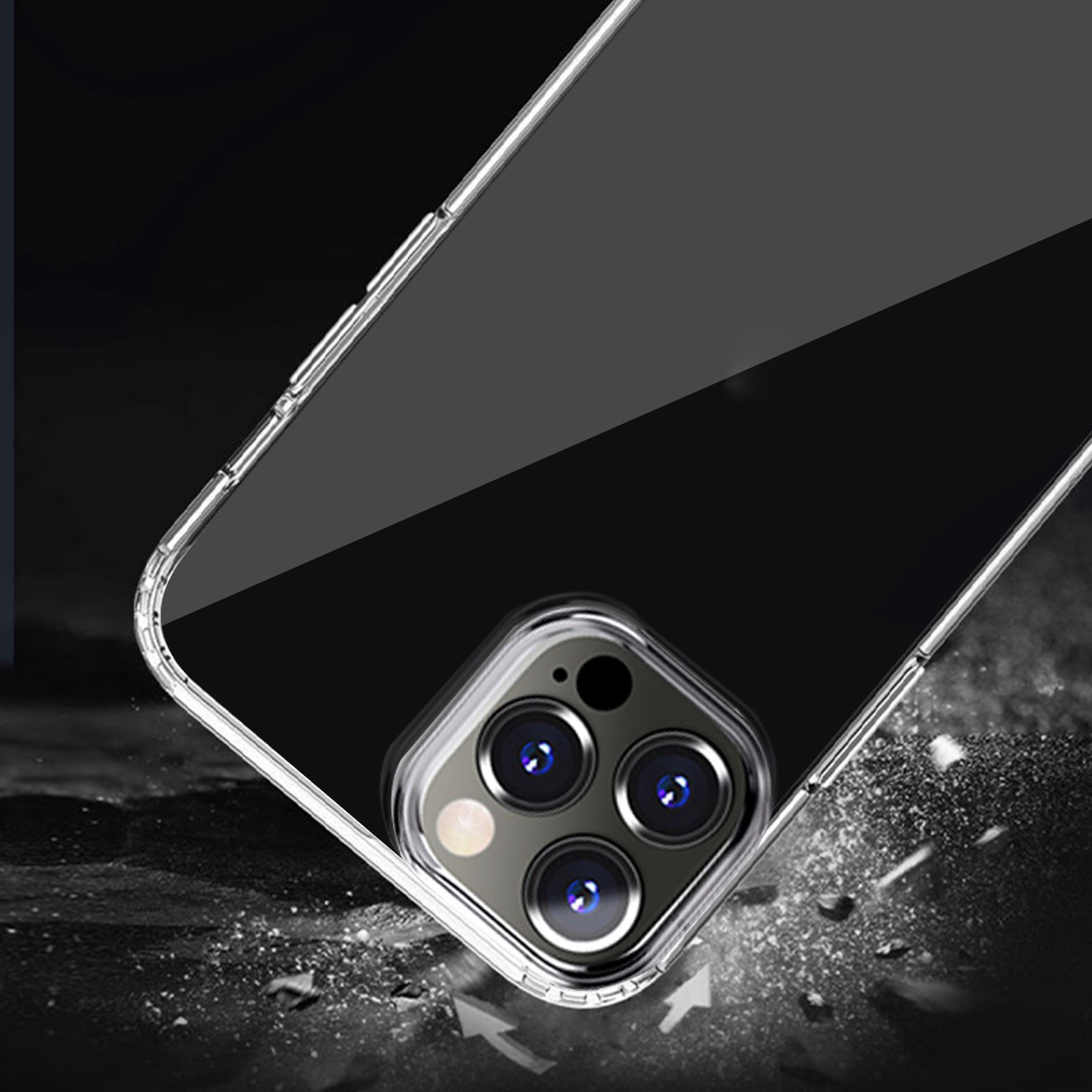 Ốp Lưng TEMPERED GLASS TRANSPARENT Nguyên Liệu Đức dành cho iPhone 14 / iPhone 14 Plus/ iPhone 14 Pro/ iPhone 14 ProMax- Hàng chính hãng