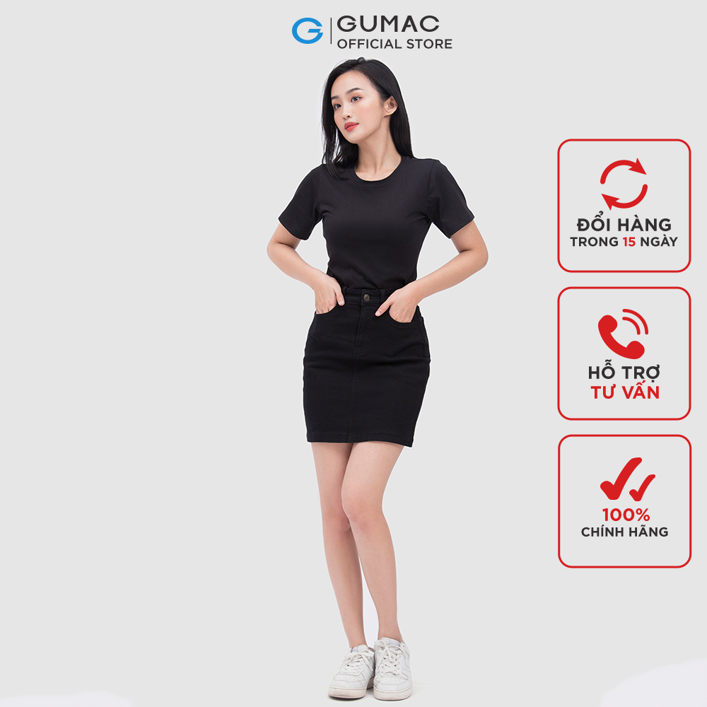 Áo thun nữ GUMAC ATC04002 tay ngắn cổ tròn form hơi ôm cá tính