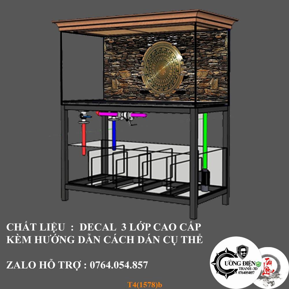 Tranh dán 3D bể cá cảnh