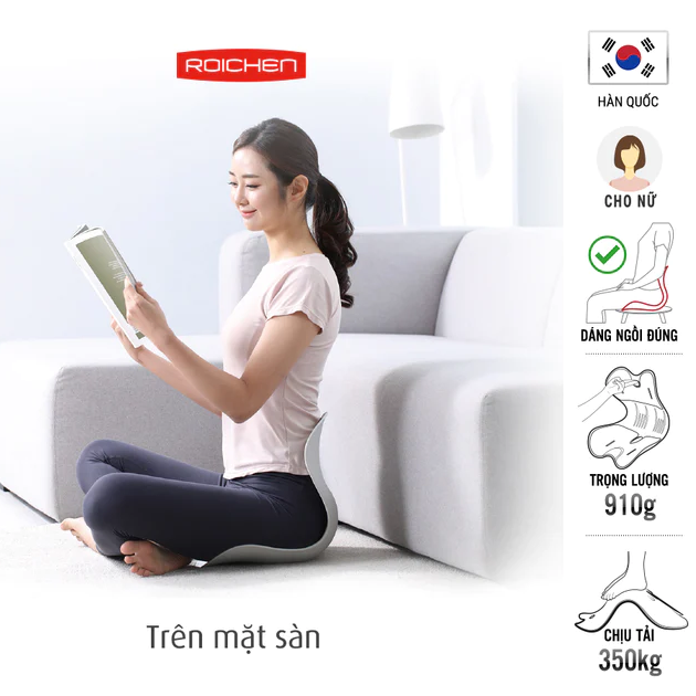 Ghế chỉnh dáng ngồi đúng Roichen - Hàn Quốc. Sản phẩm dành cho Nữ , Sản phẩm nhập khẩu Hàn Quốc . Hàng chính hãng Roichen