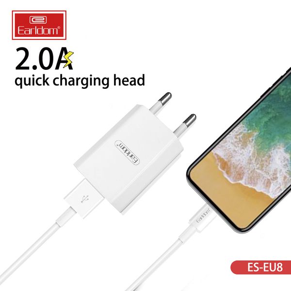 Bộ Sạc 2A dành cho Iphone/ Ipad chính hãng Earldom - HÀNG NHẬP KHẨU - TẶNG dây treo điện thoại