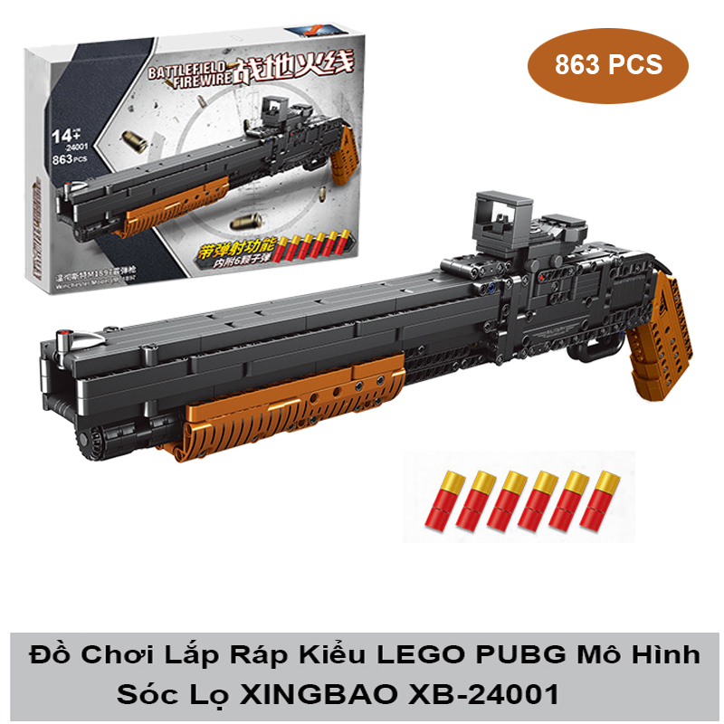 Bộ Đồ Chơi Lắp Ráp Kiểu LEGO CSGO Mô Hình M1897 Shotgun 863 chi tiết Model 24001