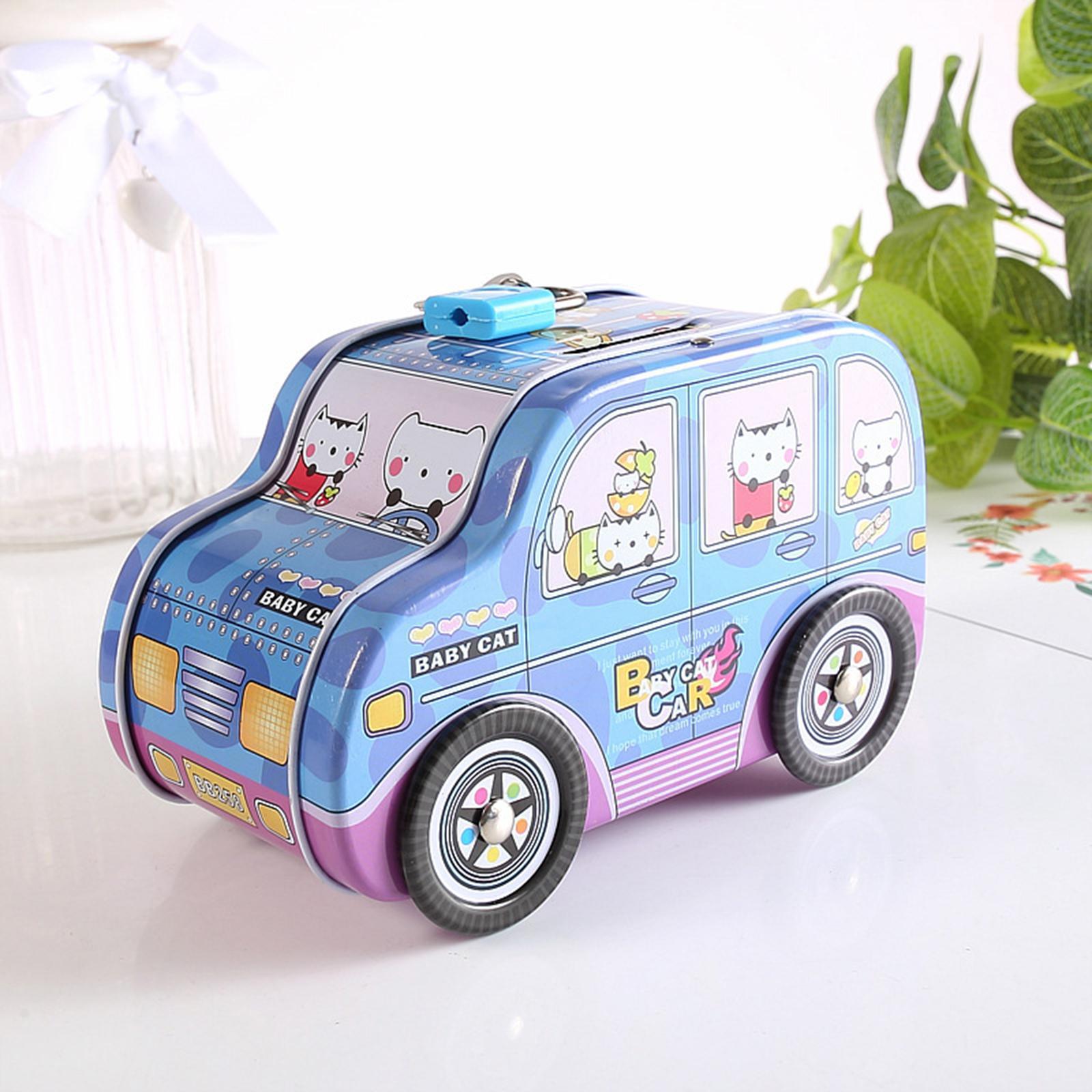 Money Box Exquisite cars money Saving Box for Desktop Office Living Room Blue