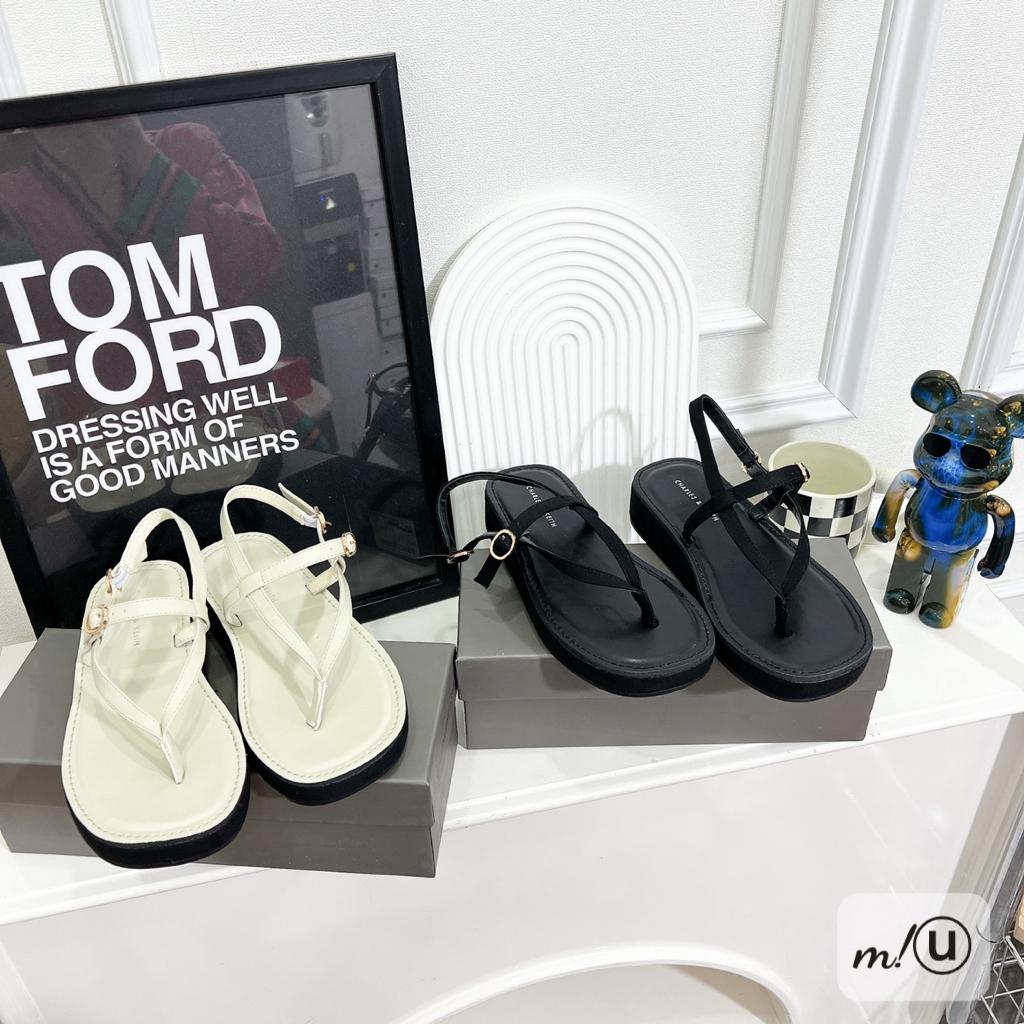 SANDAL xỏ ngón Charles&amp;Keith thời trang cao cấp Nữ