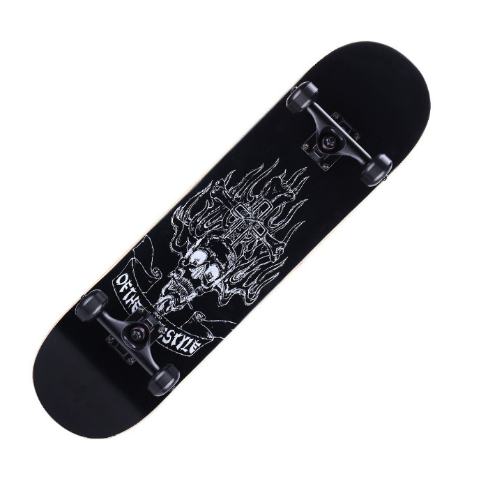 Ván Trượt Mặt Nhám Skateboard Chuẩn Thi Đấu, Mặt Nhám Bánh PU + Khung Hợp Kim Nhôm