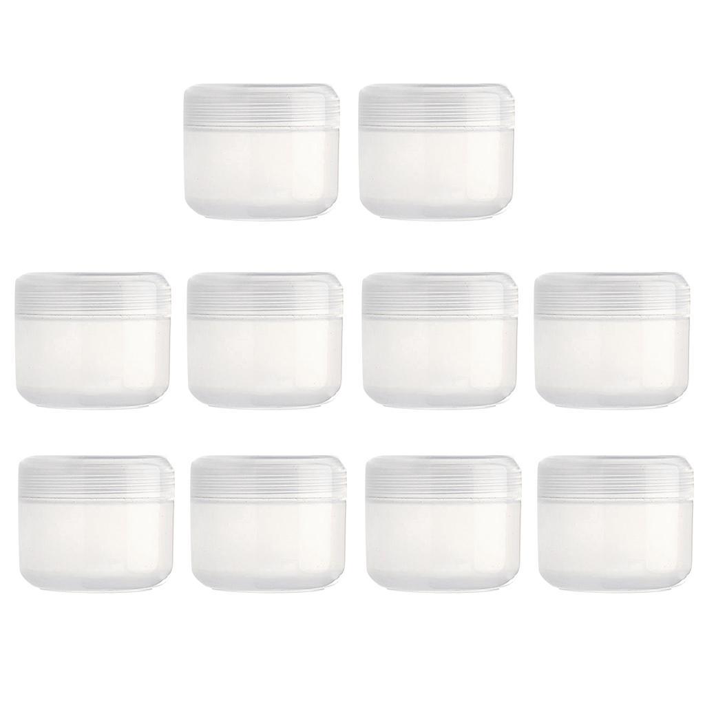 2X Refillable Plastic Empty Face Cream Cosmetic Container with Lid Clear-20g